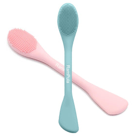 RamPula Facial Cleansing Brush front view with silicone bristles