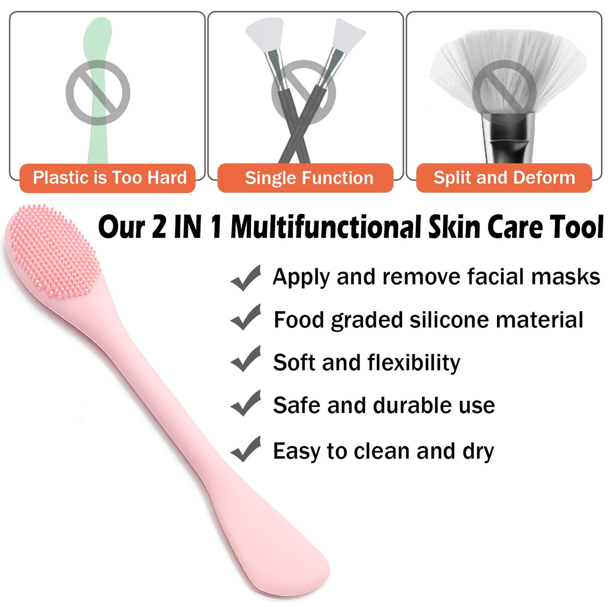 RamPula Facial Cleansing Brush spoon-shaped applicator close-up