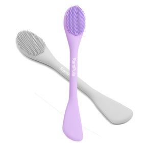 RamPula Silicone Facial Mask Applicator front view in purple and gray