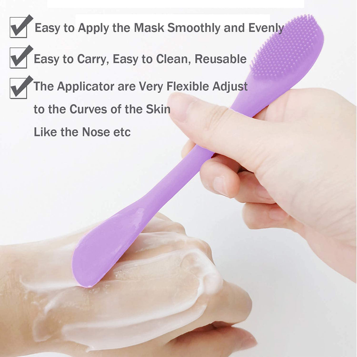 RamPula Silicone Facial Mask Applicator in a cosmetic bag
