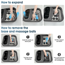 Ranjova Foot Spa featuring support rod for stability