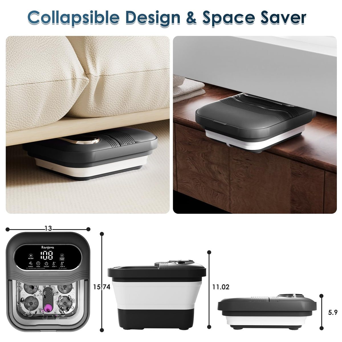 Ranjova Foot Spa with water temperature display