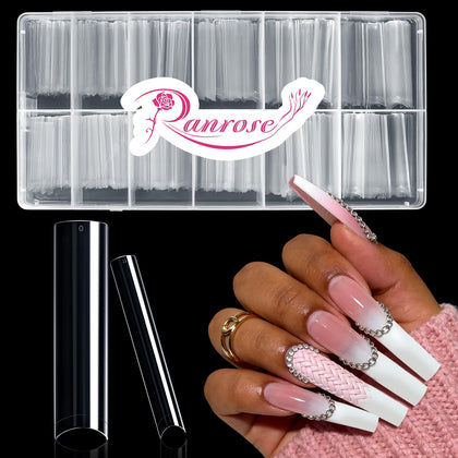 Ranrose 600PCS Clear Extra Long Nail Tips front view