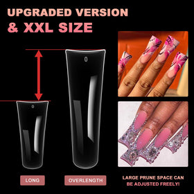 Ranrose Duck Nail Tips packaging with assorted sizes