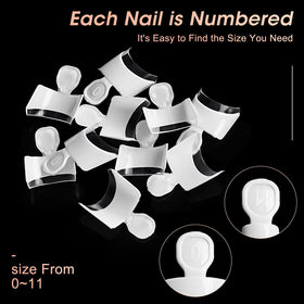 Ranrose French Nail Tips displayed with nail art accessories