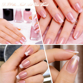 Ranrose French Nail Tips in packaging with dimensions