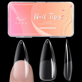 ranrose Long Almond Nail Tips front view with 240 pieces