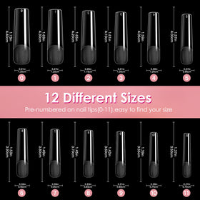 Ranrose nail tips applied on nails for elegant look