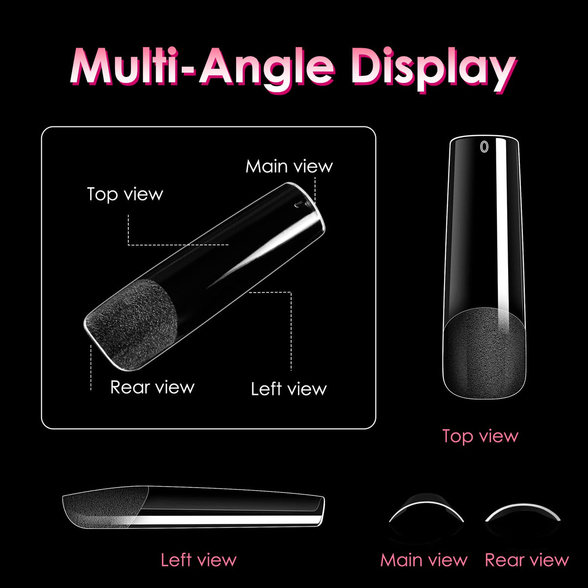 Ranrose nail tips showing size variety and packaging