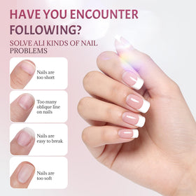 ranrose Short French Style False Nails in festive setting