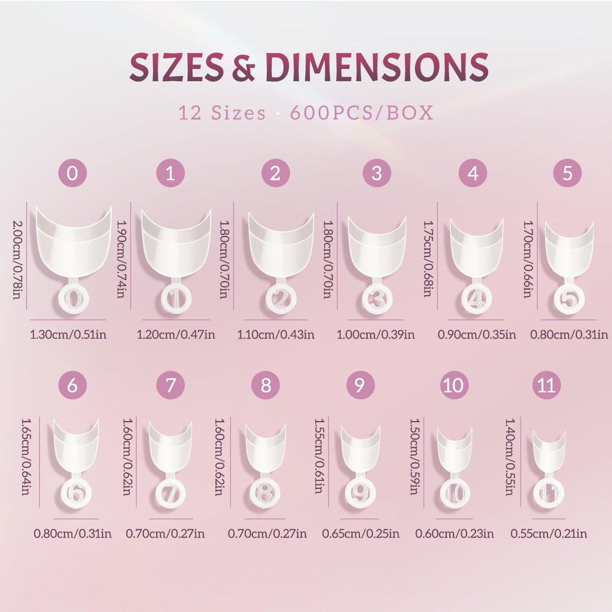 Ranrose short nail tips displayed with a nail polish bottle