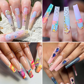 ranrose XXL Extra Long Nail Tips tapered square design