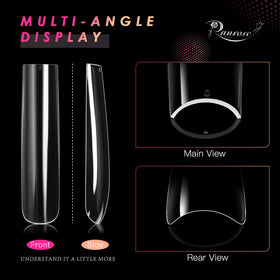 ranrose XXXL Square Nail Tips close-up of ABS plastic material