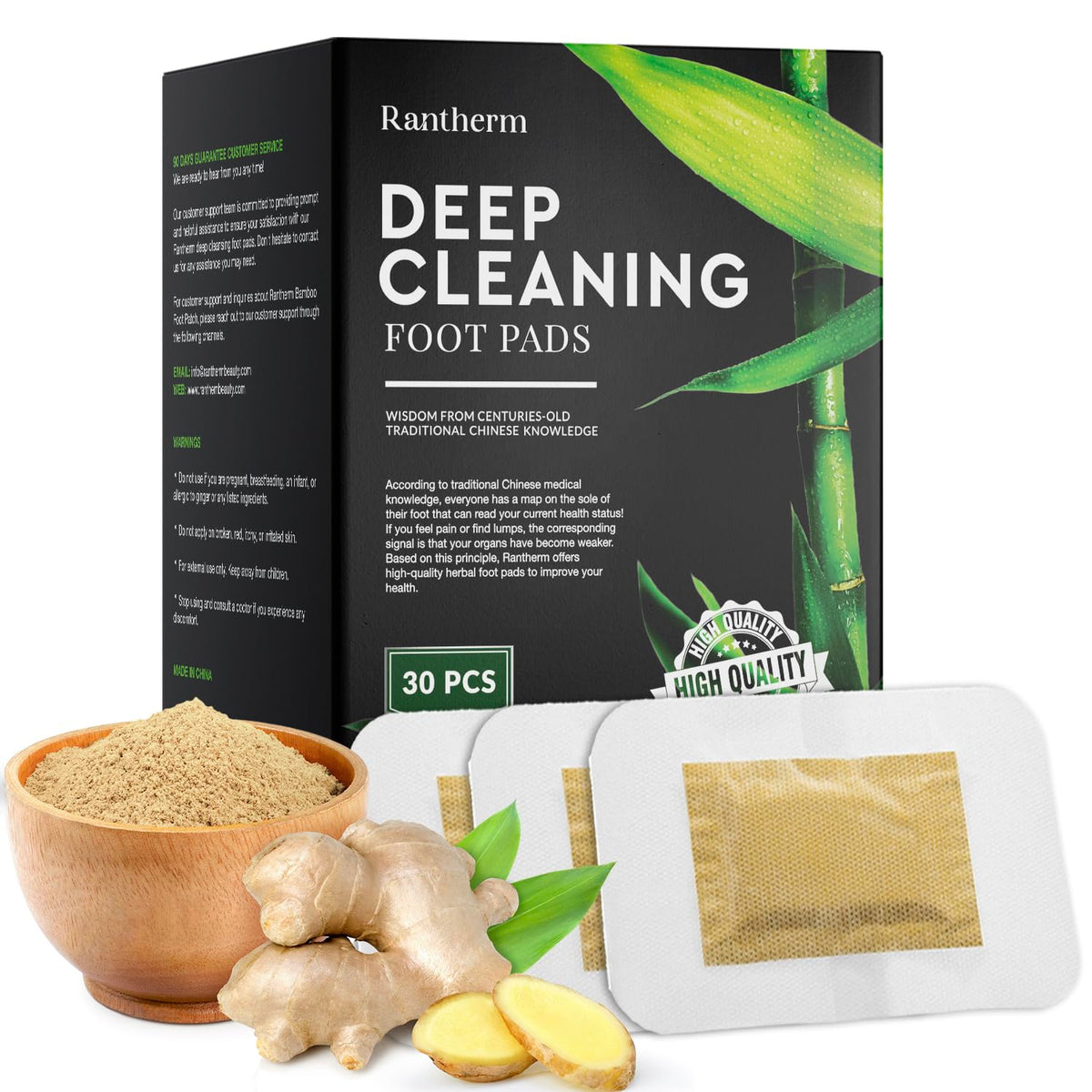 Rantherm Deep Cleansing Foot Pads 30 packs overview