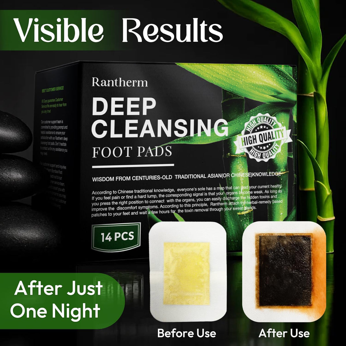 Rantherm Foot Pads in use at night
