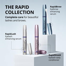RapidBrow Eyebrow Serum with application demonstration