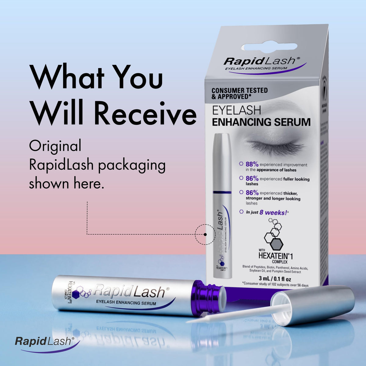 RapidLash Eyelash Serum 3mL back view