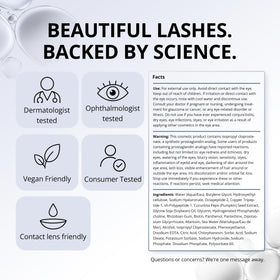 RapidLash Eyelash Serum 3mL with beauty tools