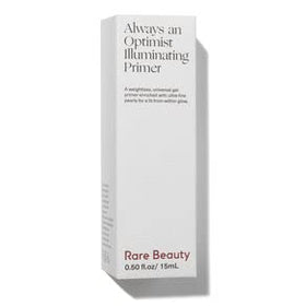 Rare Beauty Illuminating Primer travel size 0.5 fl oz clear lifestyle scene