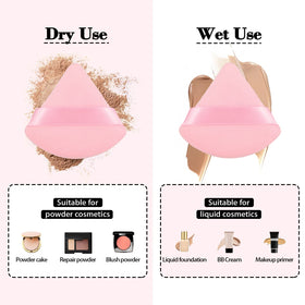 RAREIUS powder puff triangle side for precise makeup application