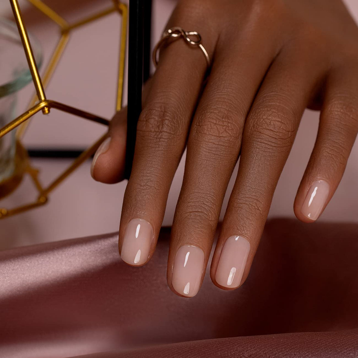 RARJSM Apricot Nude Gel Nail Polish bottle side view