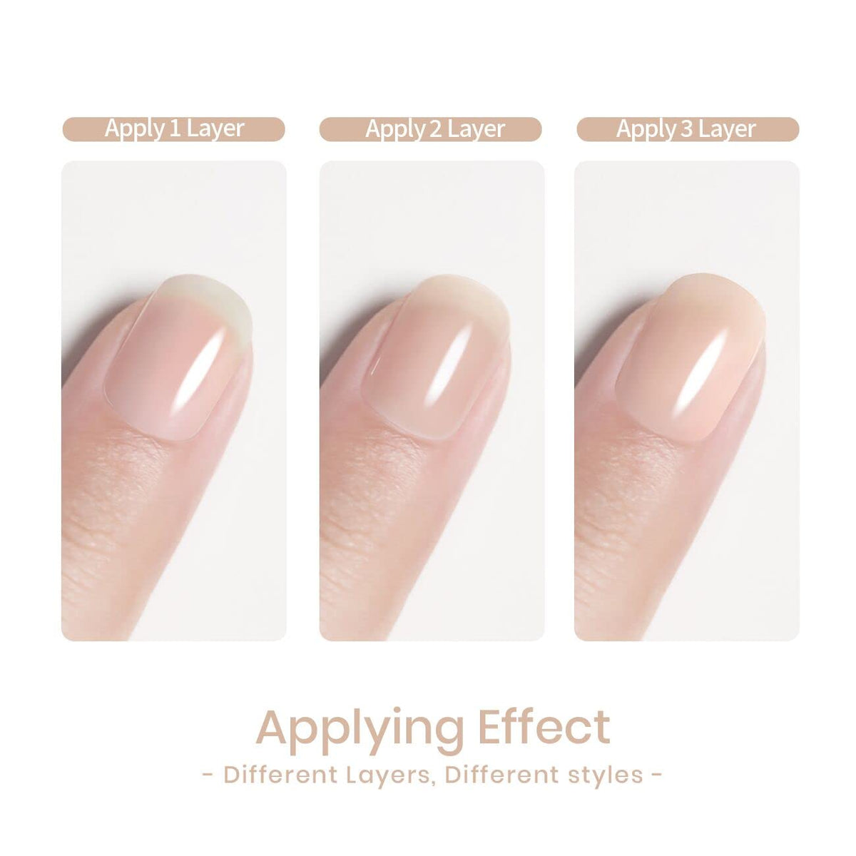RARJSM Apricot Nude Gel Nail Polish close-up of brush