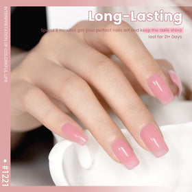 RARJSM Blush Pink Gel Nail Polish 15ml applied on nails
