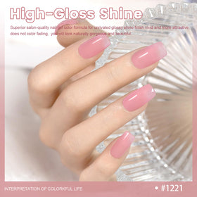 RARJSM Blush Pink Gel Nail Polish 15ml bottle side view