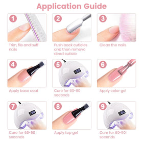 RARJSM Blush Pink Gel Nail Polish 15ml with manicure tools