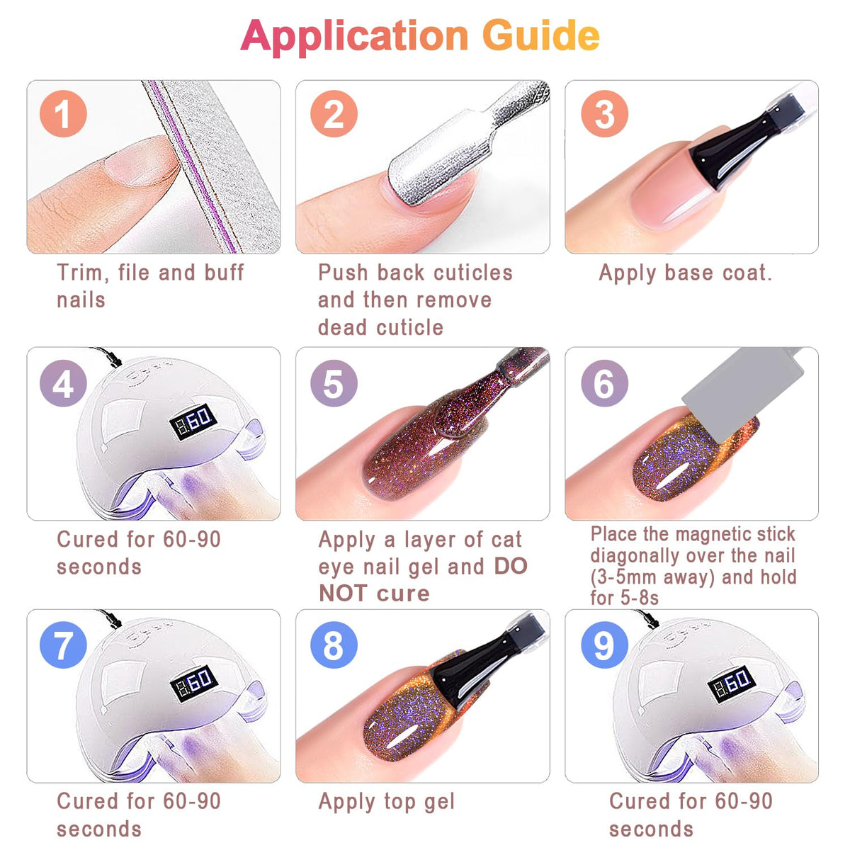 RARJSM Cat Eye Gel Nail Polish in various colours