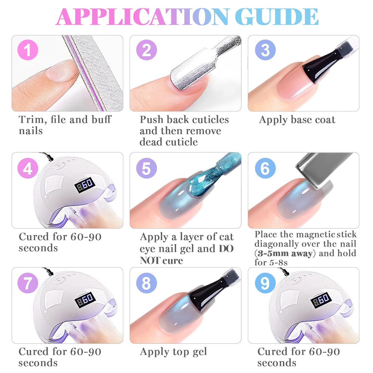 RARJSM Cat Eye Gel Nail Polish Set packaging