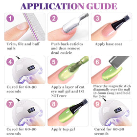RARJSM Cat Eye Gel Nail Polish Set packaging and magnetic stick