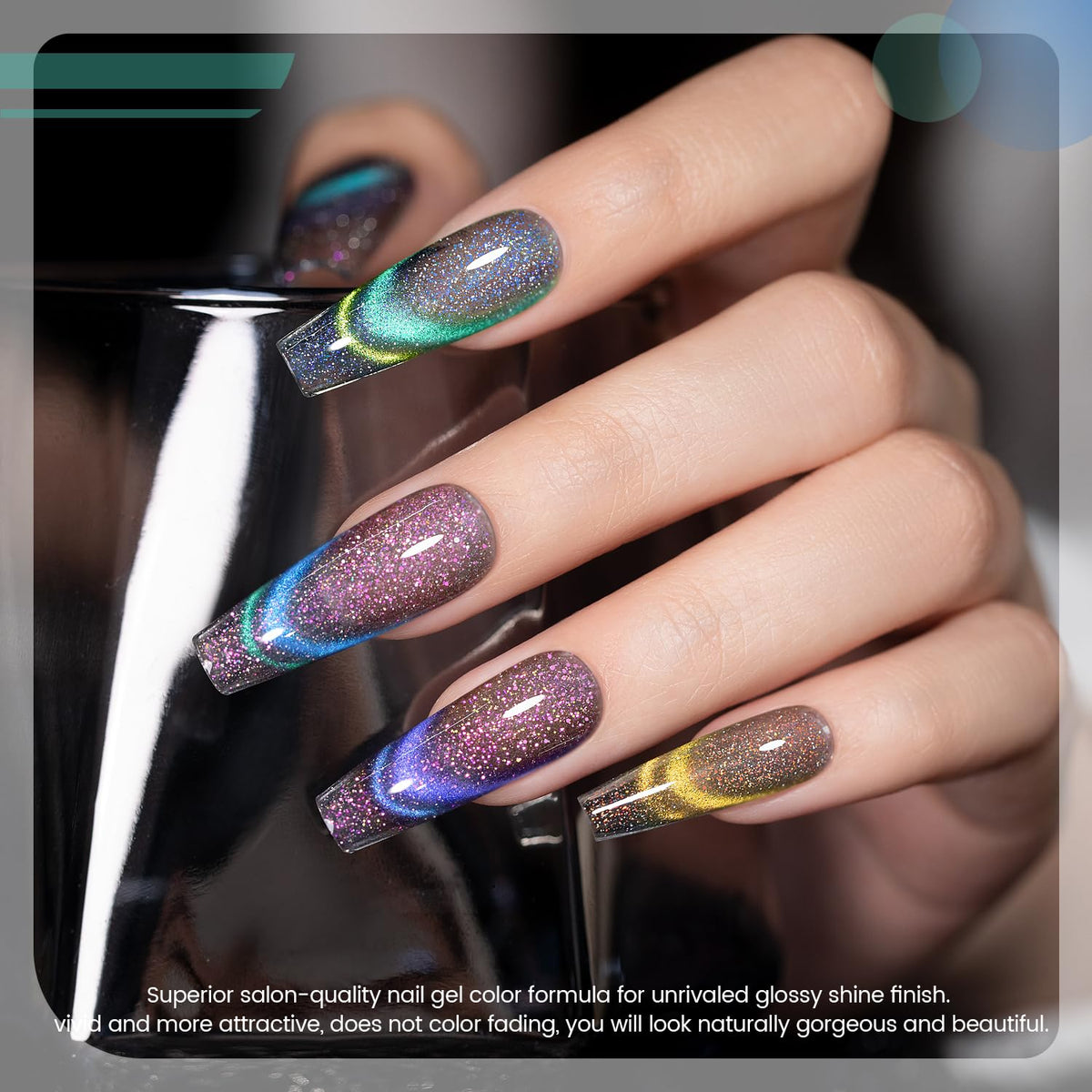 RARJSM Chameleon Gel Nail Polish vibrant shades display
