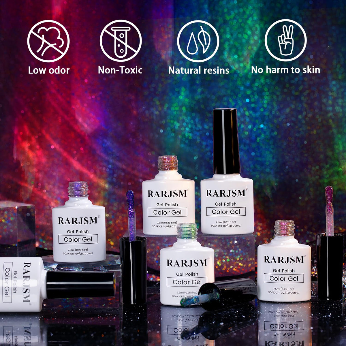 RARJSM Chameleon Gel Polish set with six bottles