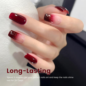 RARJSM Cherry Wine Red Gel Nail Polish bottle with label