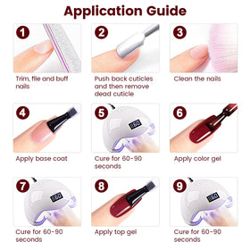 RARJSM Cherry Wine Red Gel Nail Polish packaging
