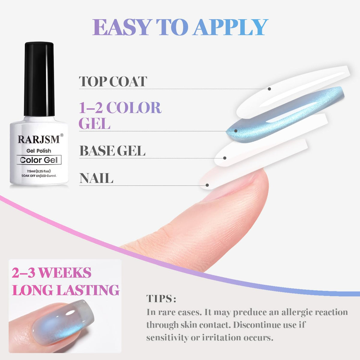 RARJSM magnetic stick for cat eye gel polish