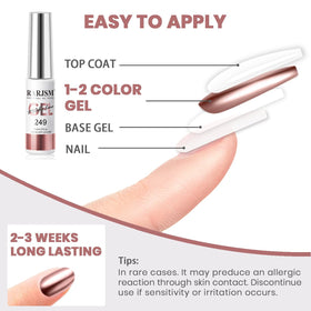 RARJSM Metallic Chrome Gel Liner Nail Art 8ml Silver and Rose Gold texture close-up