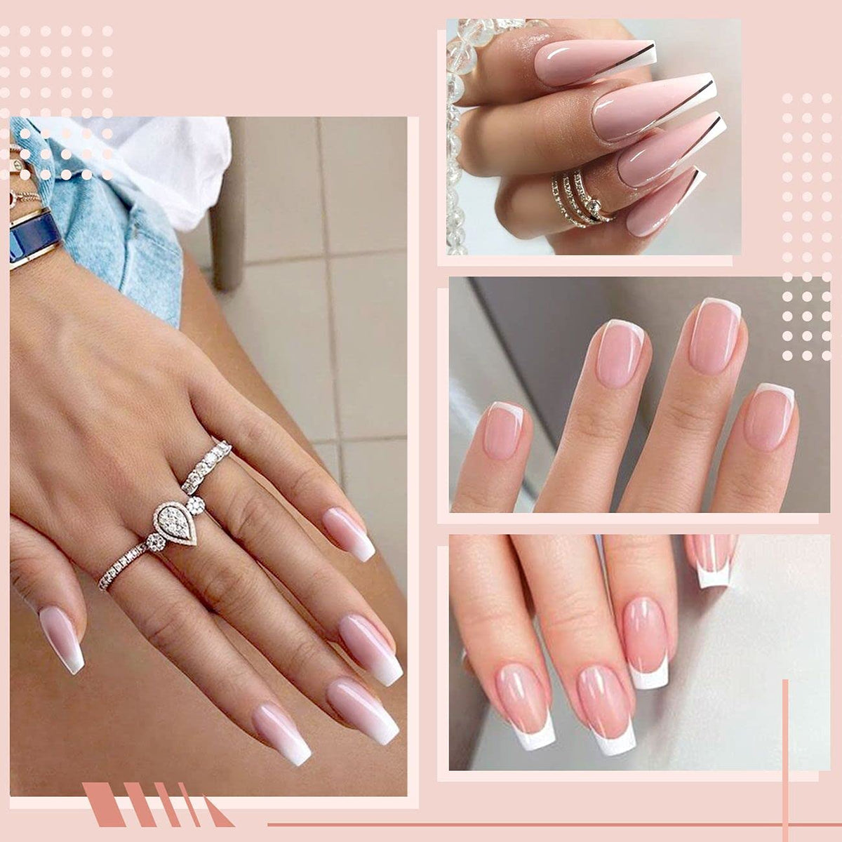 RARJSM Milky Pink Gel Nail Polish 15ML application on nails