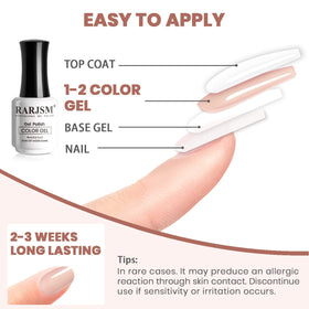 RARJSM Milky Rose Gel Nail Polish 15ml in packaging