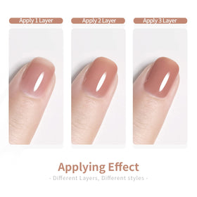 RARJSM Milky Rose Purple Gel Nail Polish swatch on nail