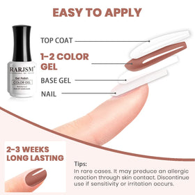 RARJSM Milky Rose Purple Gel Nail Polish with manicure tools
