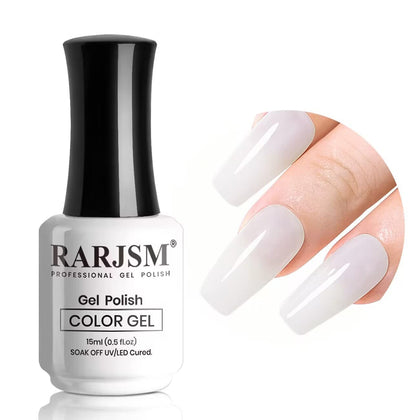 RARJSM Milky White Gel Nail Polish 15ml front view