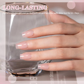 RARJSM Nude Beige Pink Gel Nail Polish 15ml bottle side view