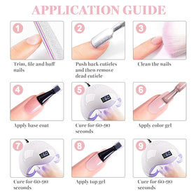 RARJSM Nude Beige Pink Gel Nail Polish 15ml with nail art tools