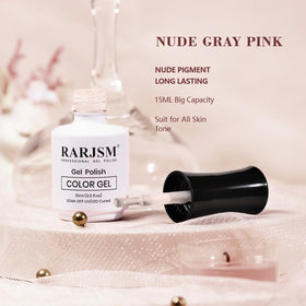 RARJSM Nude Gel Nail Polish 15ml bottle side view