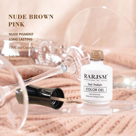 RARJSM Nude Gel Nail Polish 15ml bottle side view