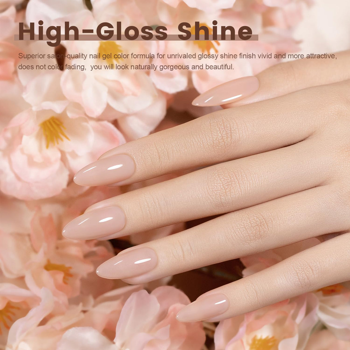 RARJSM Nude Gel Nail Polish 15ml bottle side view