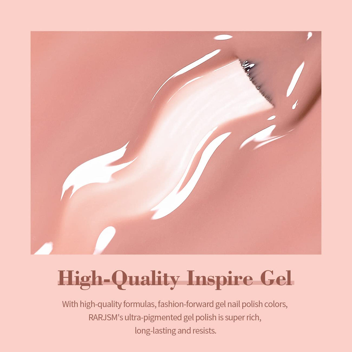 RARJSM Nude Gel Nail Polish 15ml Tea Rose packaging