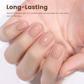 RARJSM Nude Gel Nail Polish applied on nails